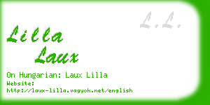 lilla laux business card